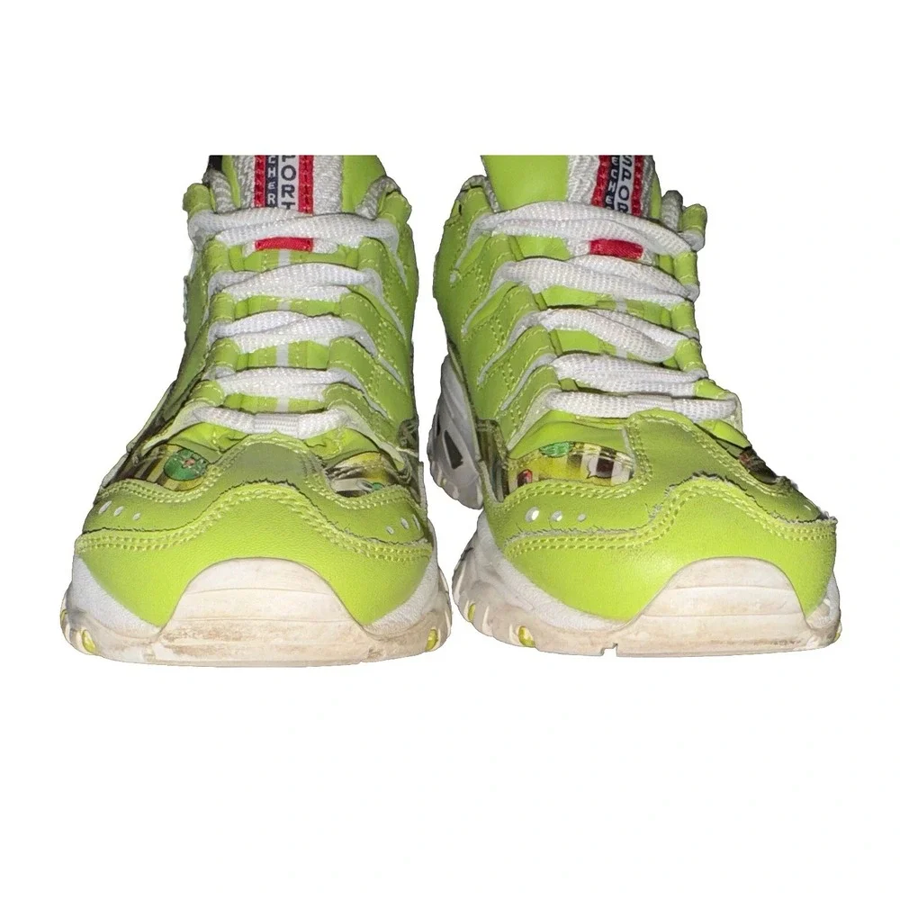 Skechers Sports On-Line Friends Green Frog Character Design Mushrooms Youth 5.5